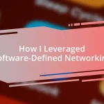 How I Leveraged Software-Defined Networking