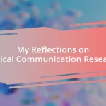 My Reflections on Optical Communication Research